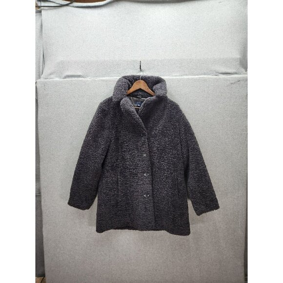 Kaari Blue Faux Fur Coat M - Picture 1 of 4